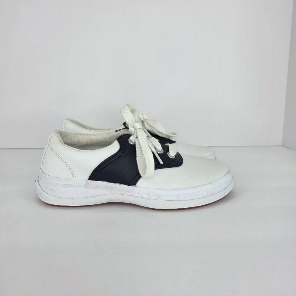 Keds Kid's School Days II Lace-up Saddle Shoe Uniform Oxford Leather Size 12.5M